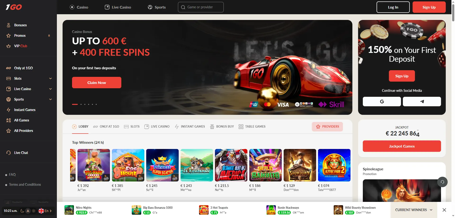 1GO Casino online platform overview — games, bonuses, and fast payouts